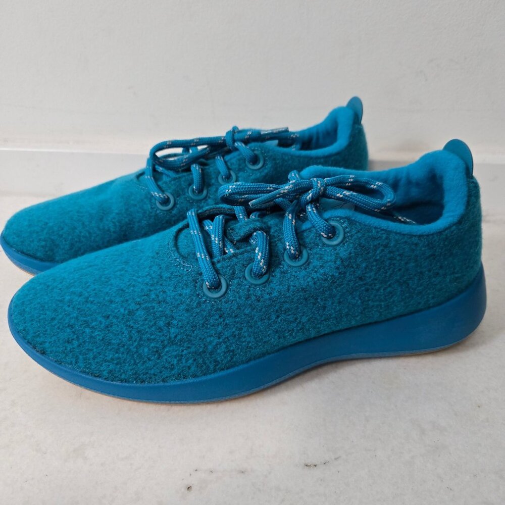 Allbirds Men's Size 9 Wool Runner Mizzle Lace-Up Shoes Turquoise - Picture 4 of 12